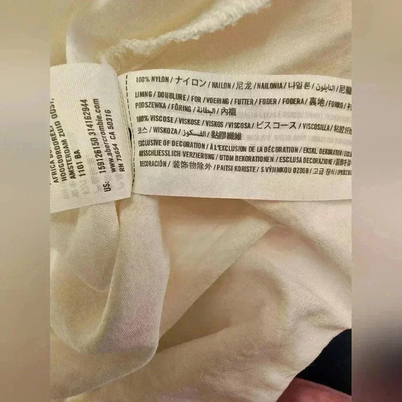 Abercrombie & Fitch Cream Floral Lace Halter Dress Flowy Feminine Fairy - Picture 9 of 11